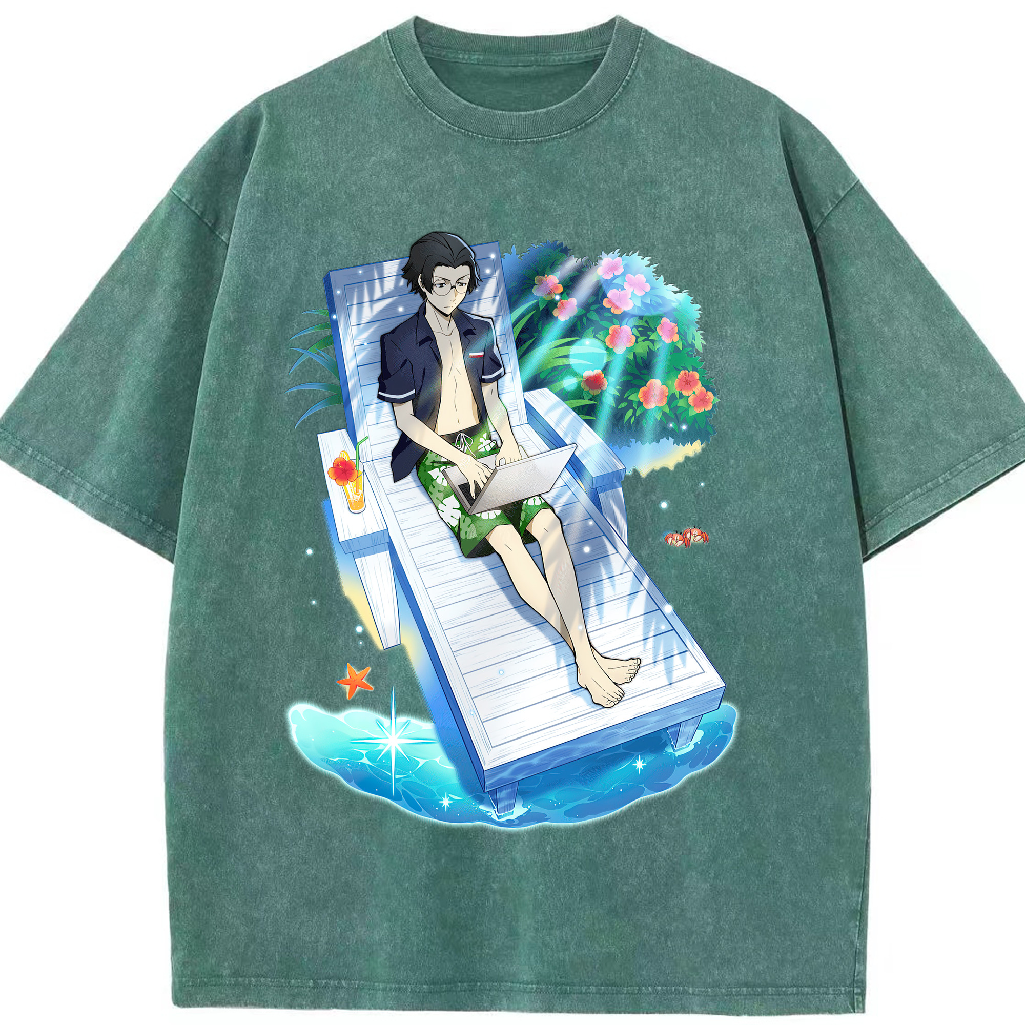 （画像用） 文豪ストレイドッグス Bungo Stray Dogs 綿100% ヴィンテージ風 半袖Tシャツ（フロントプリント）